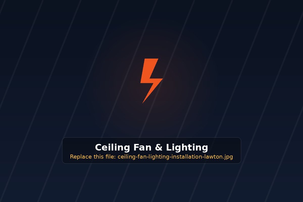 Ceiling Fan & Lighting Installation