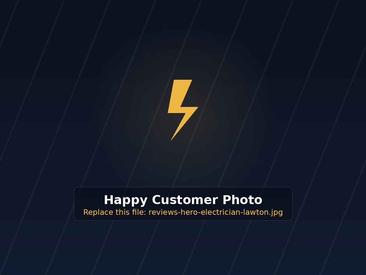 Happy customer after an electrical repair